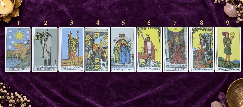 This week's tarot spread for Mulank 1 to 9